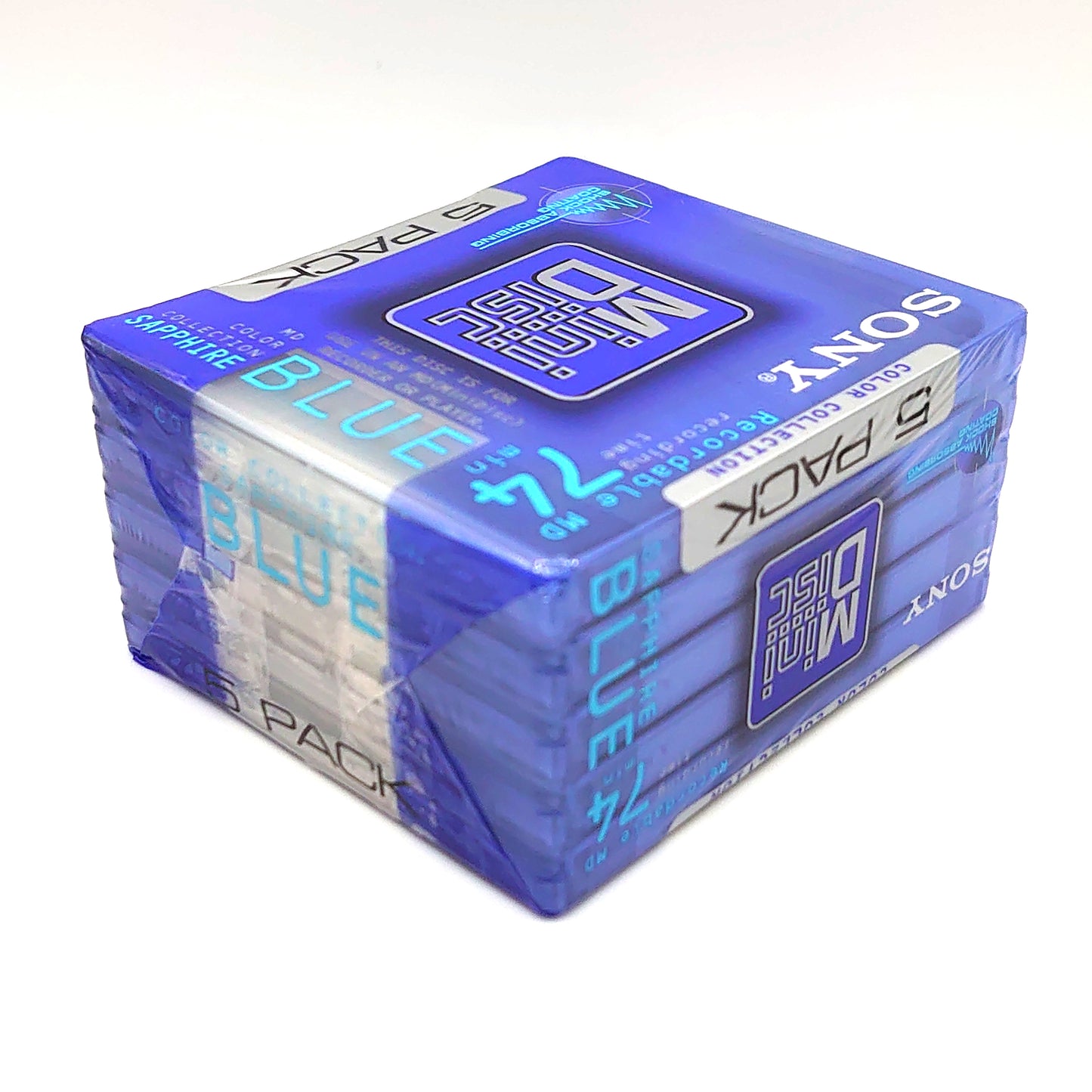 Sony 5MDW74KL Sapphire Blue 74 Minute MiniDisc 5 Pack