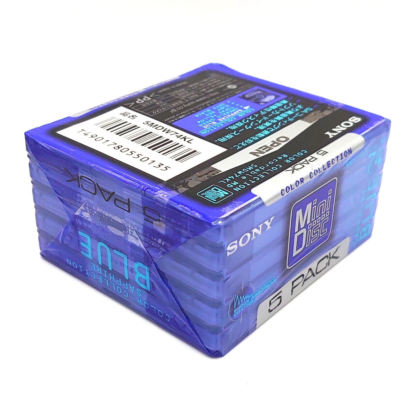 Sony 5MDW74KL Sapphire Blue 74 Minute MiniDisc 5 Pack