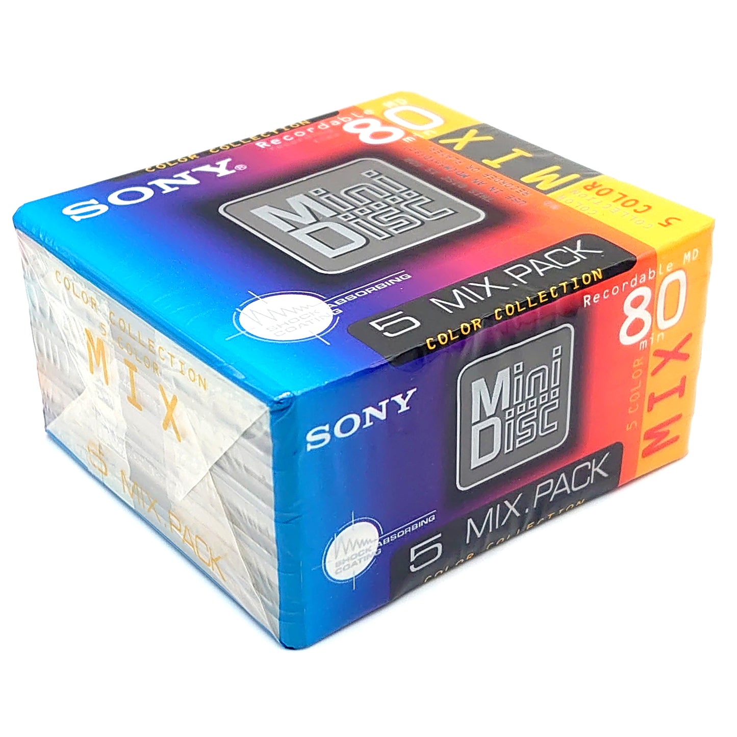 Sony Color Collection 80 Minute MiniDisc 5 Pack