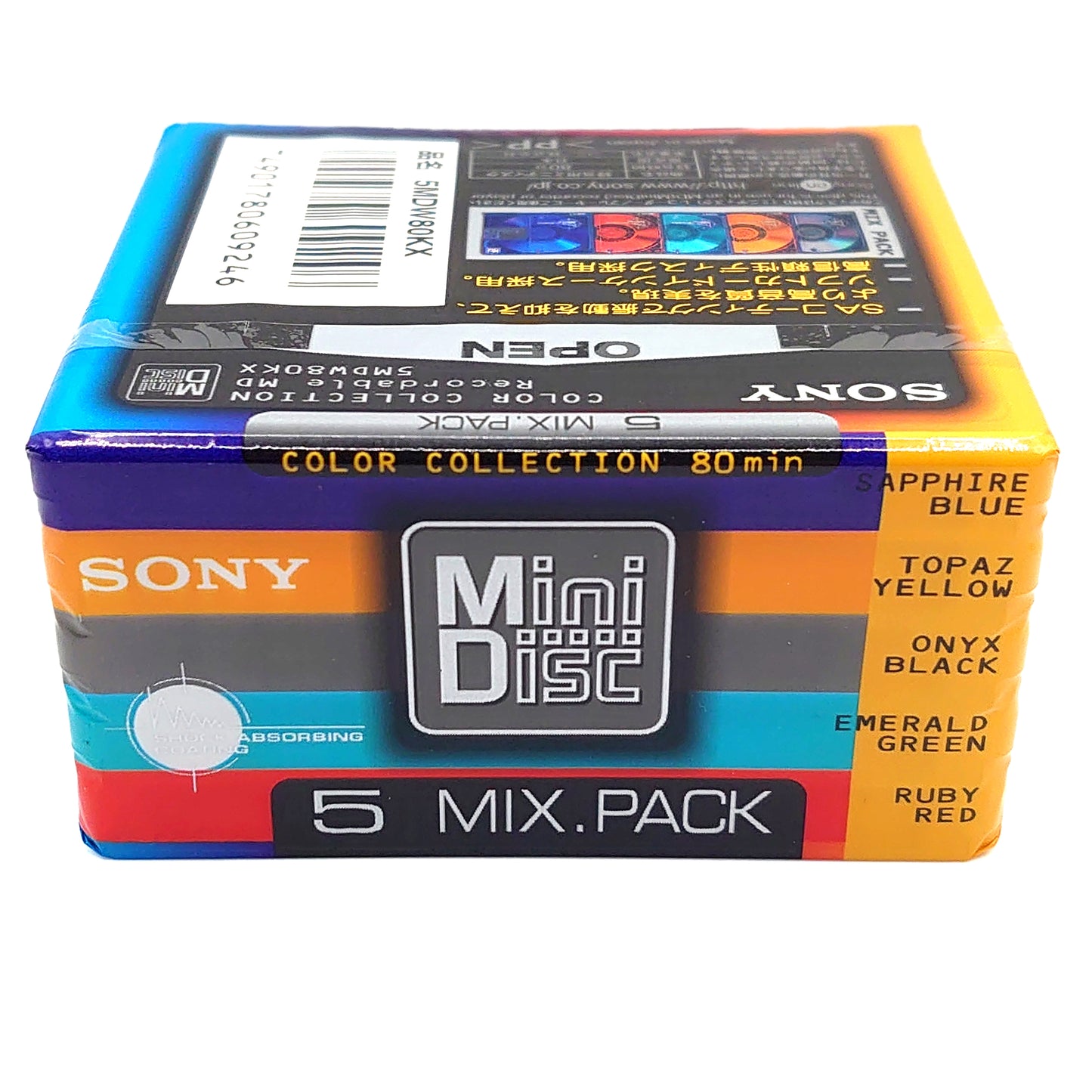 Sony Color Collection 80 Minute MiniDisc 5 Pack