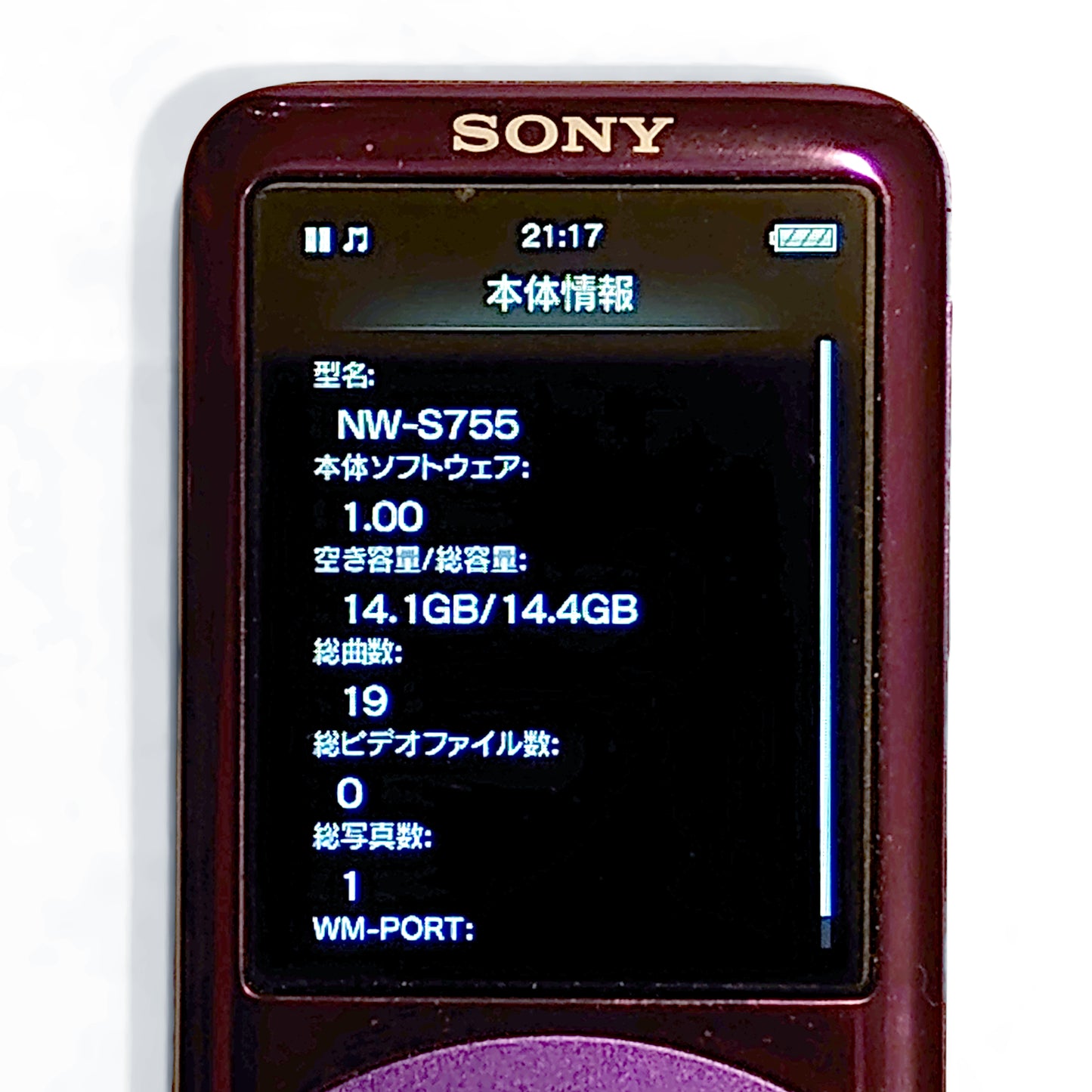 Sony NW-S755 Network Walkman 16GB