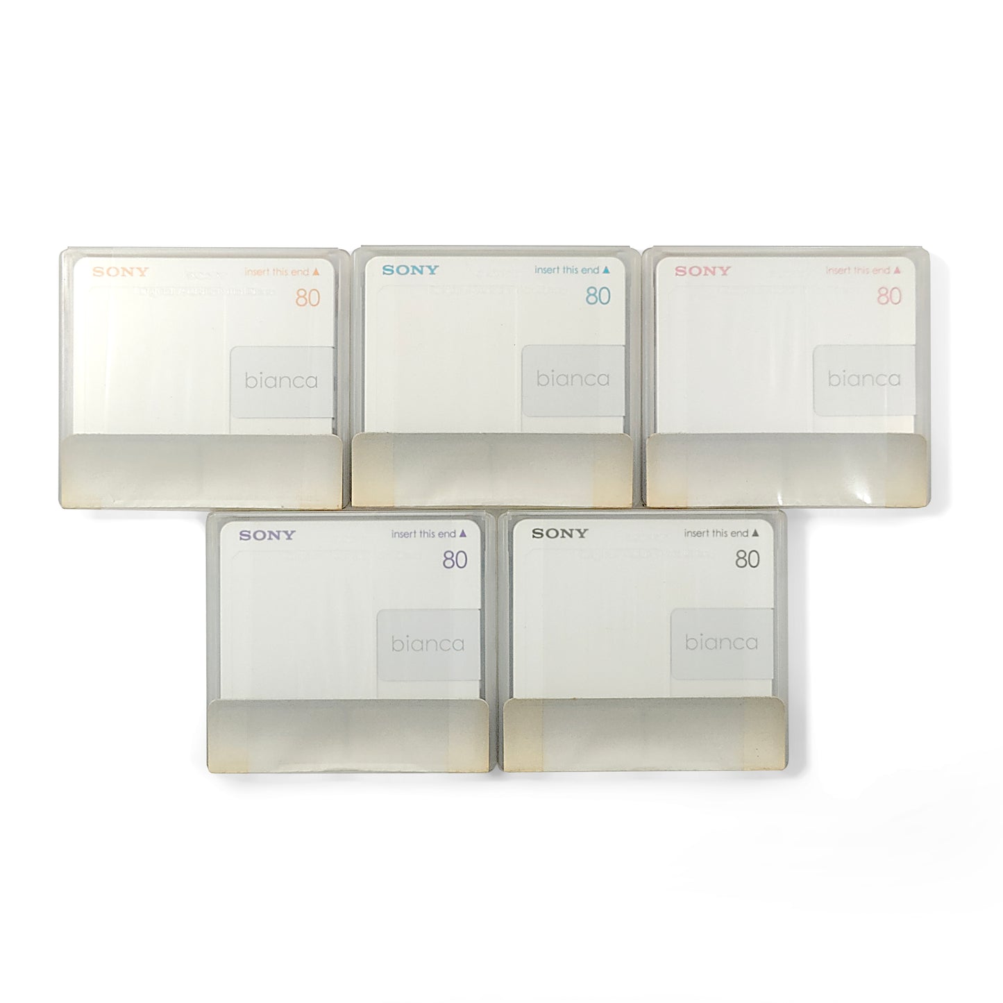 Sony Bianca 80 Minute MiniDisc 5 Pack