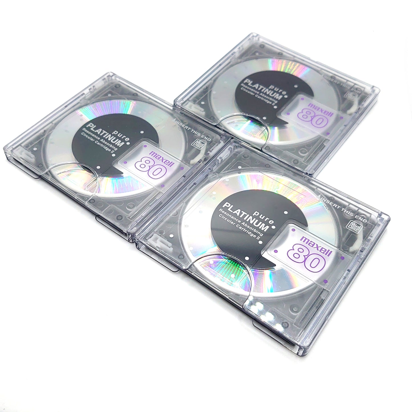 Maxell Pure Platinum 80 Minute MiniDisc 3 Pack