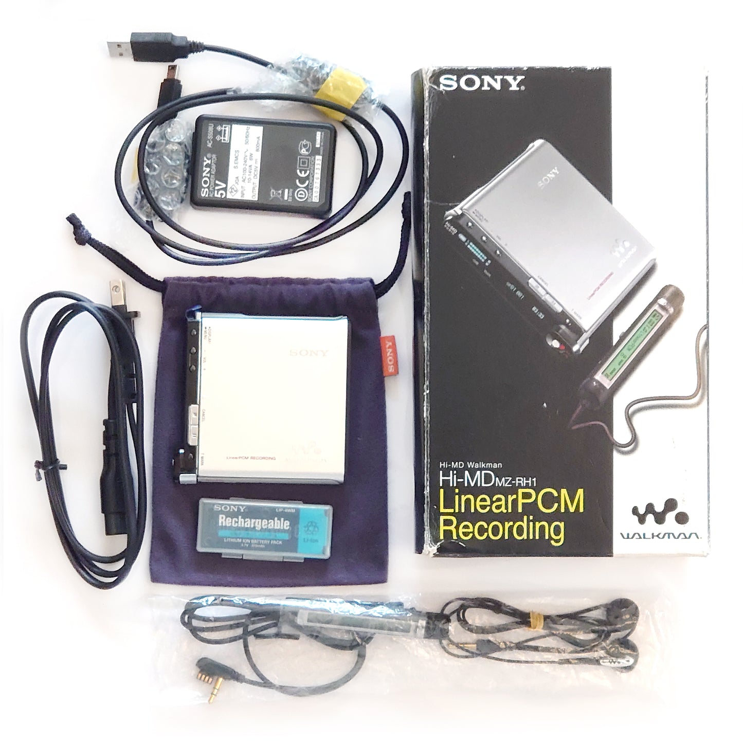 Boxed Sony MZ-RH1 MiniDisc Recorder Bundle