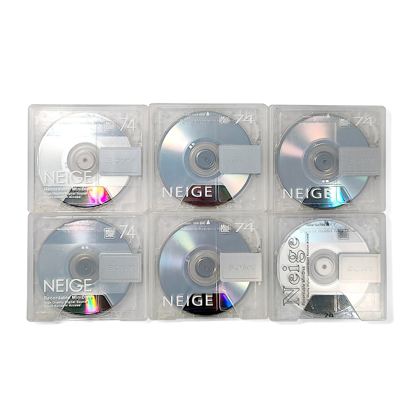 Sony Neige 74 Minute MiniDisc 6 Pack
