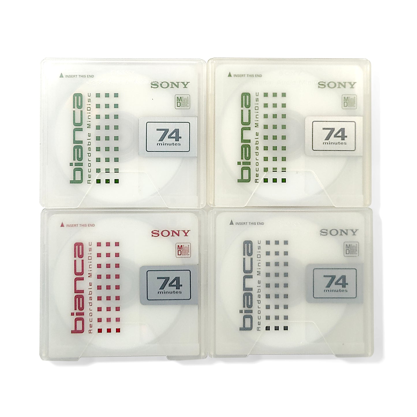 Sony Bianca 1st Edition 74 Minute MiniDisc 4 Pack