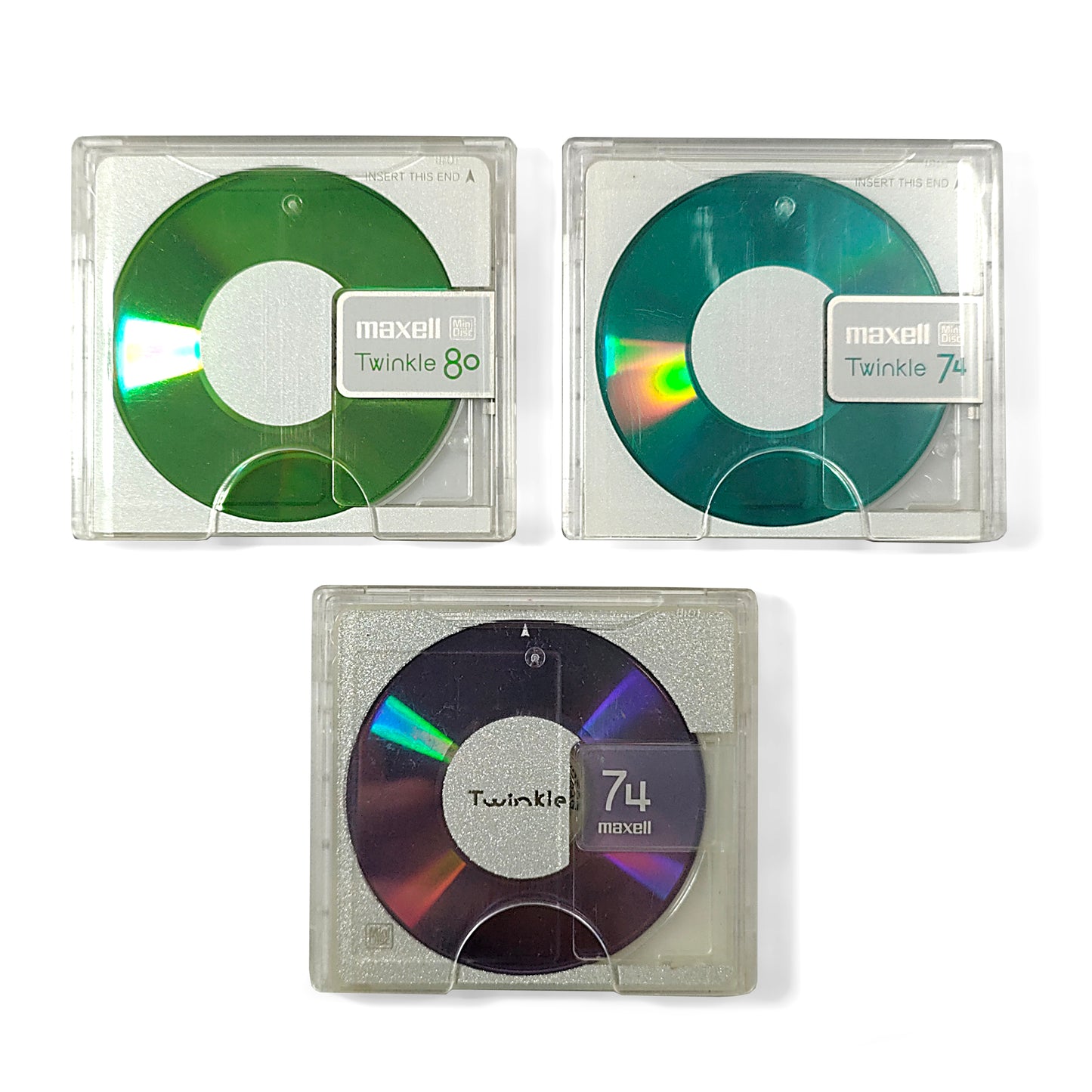 Maxell Twinkle Platinum 74 & 80 Minute MiniDisc 3 Pack