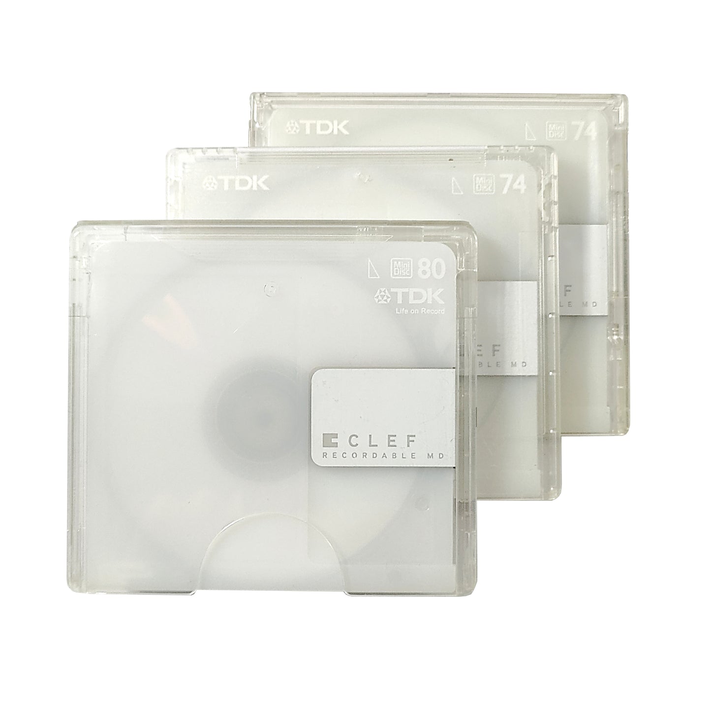 TDK Clef 74 & 80 Minute MiniDisc 3 Pack