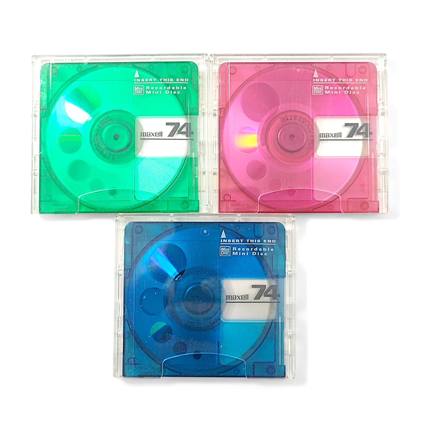 Maxell Mix Billiard Ball 74 Minute MiniDisc 3 Pack
