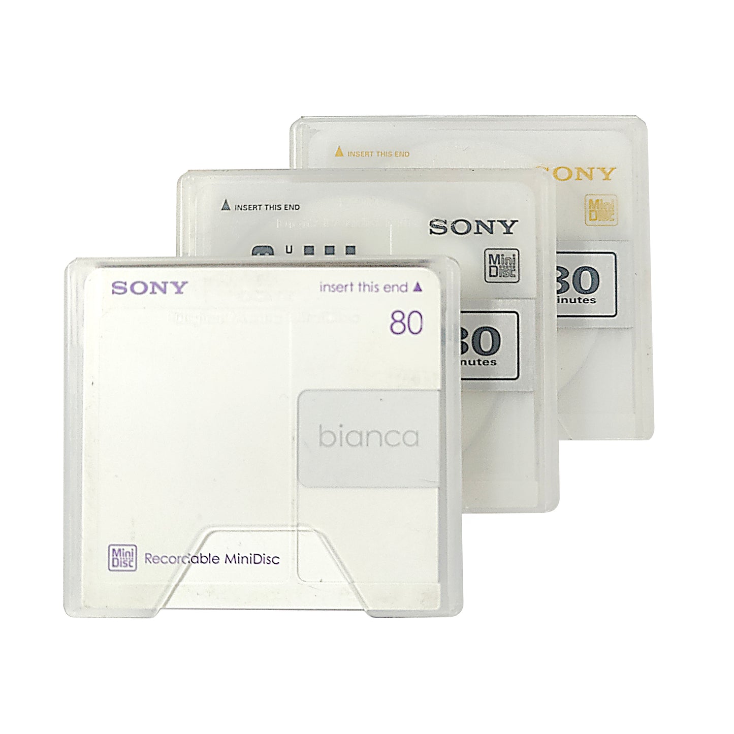Sony Bianca 80 Minute MiniDisc 3 Pack