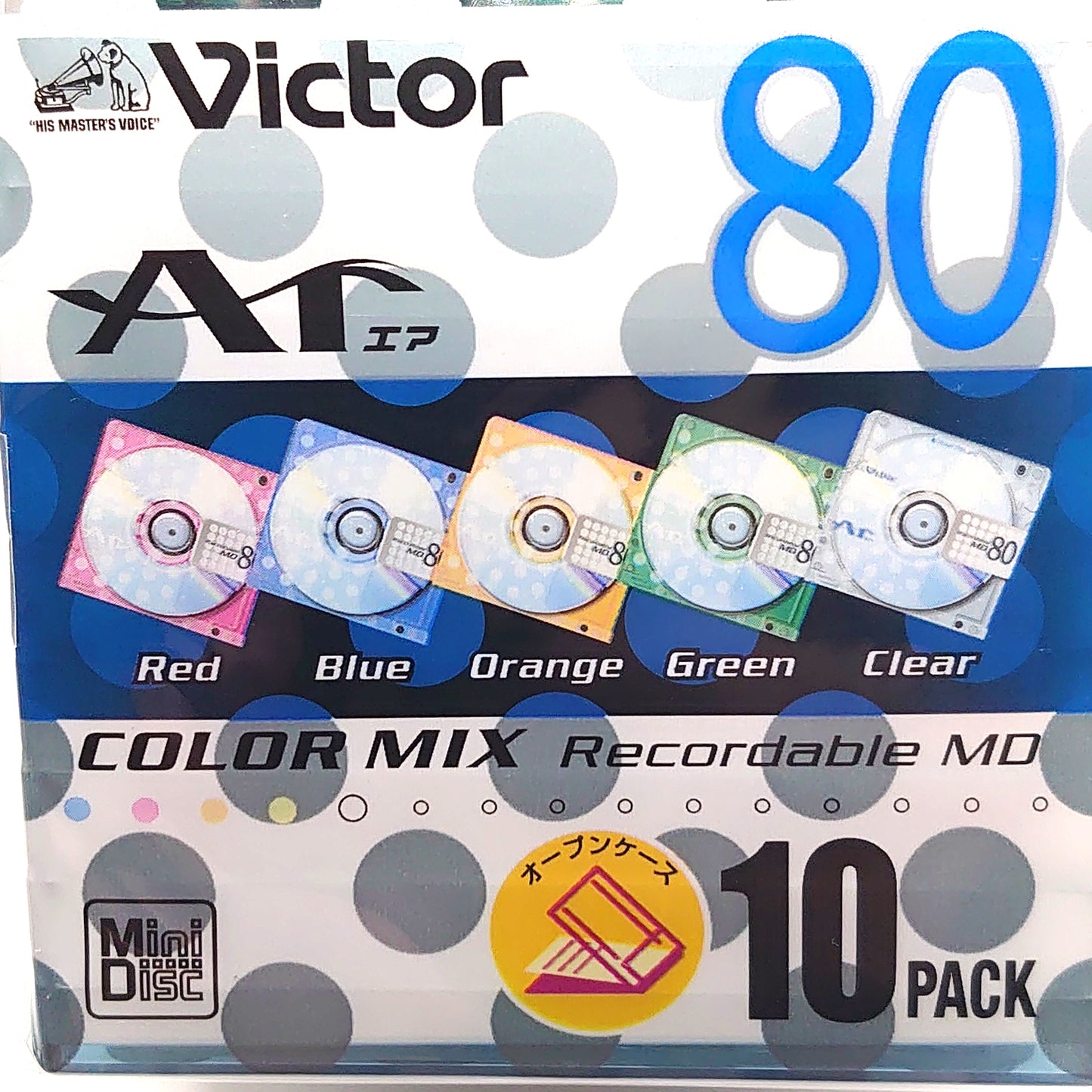 Victor Ar Color Mix 80 Minute MiniDisc 10 Pack