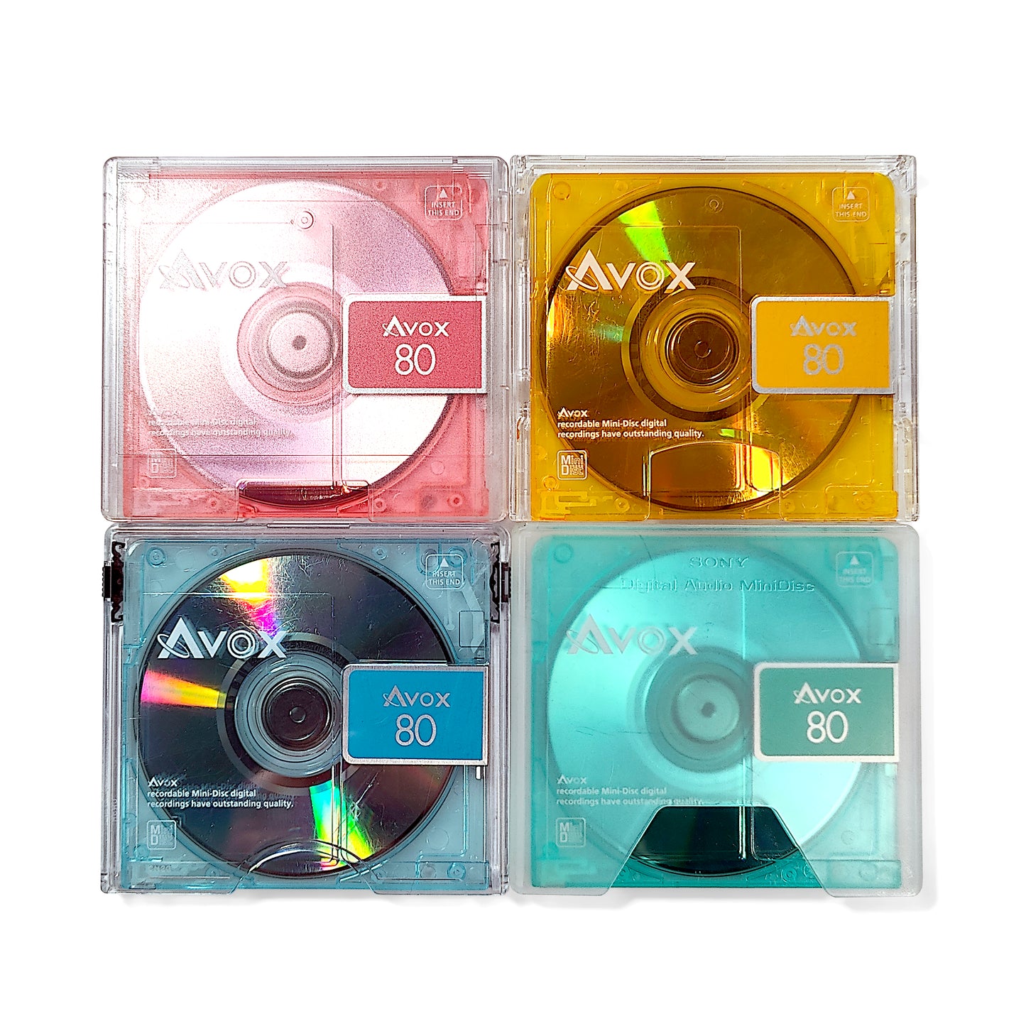 Avox 80 Minute MiniDisc 4 Pack