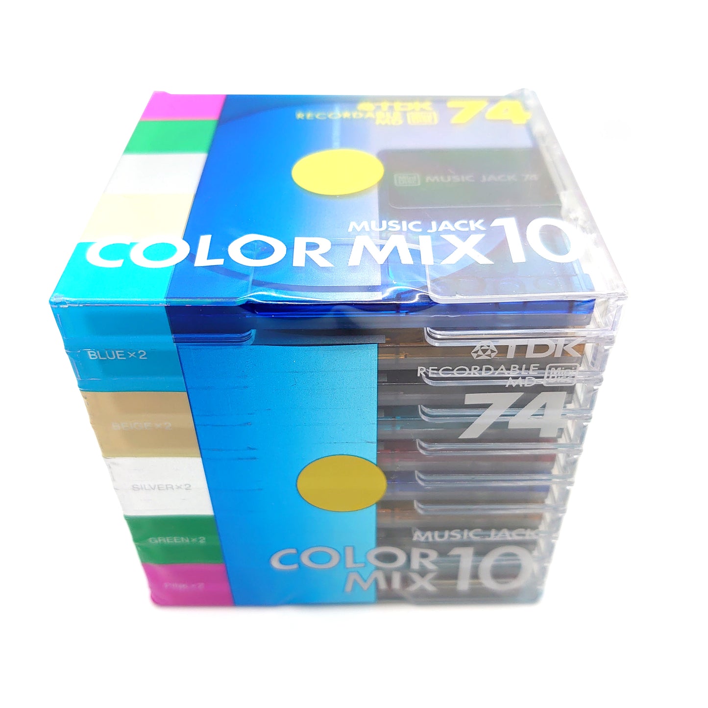 TDK Music Jack Color Mix 74 Minute MiniDisc 10 Pack
