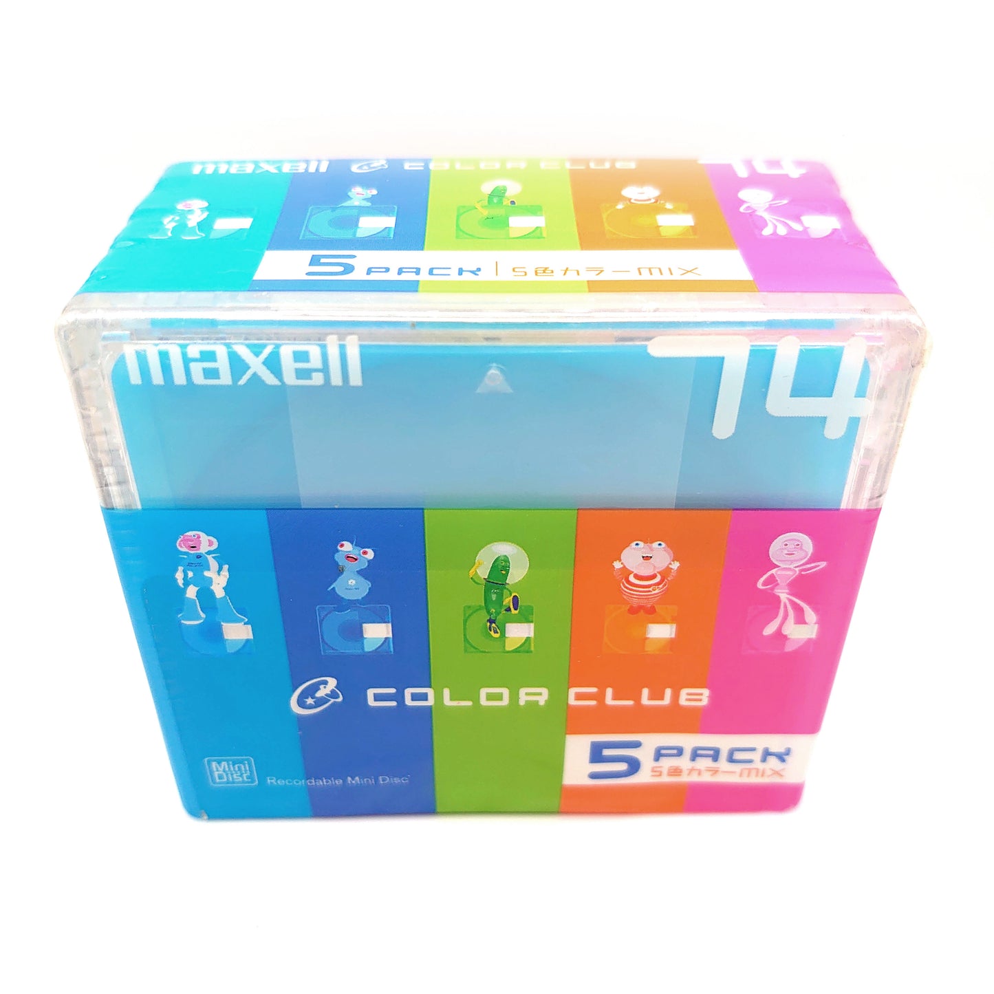 Maxell Color Club 74 Minute MiniDisc 5 Pack
