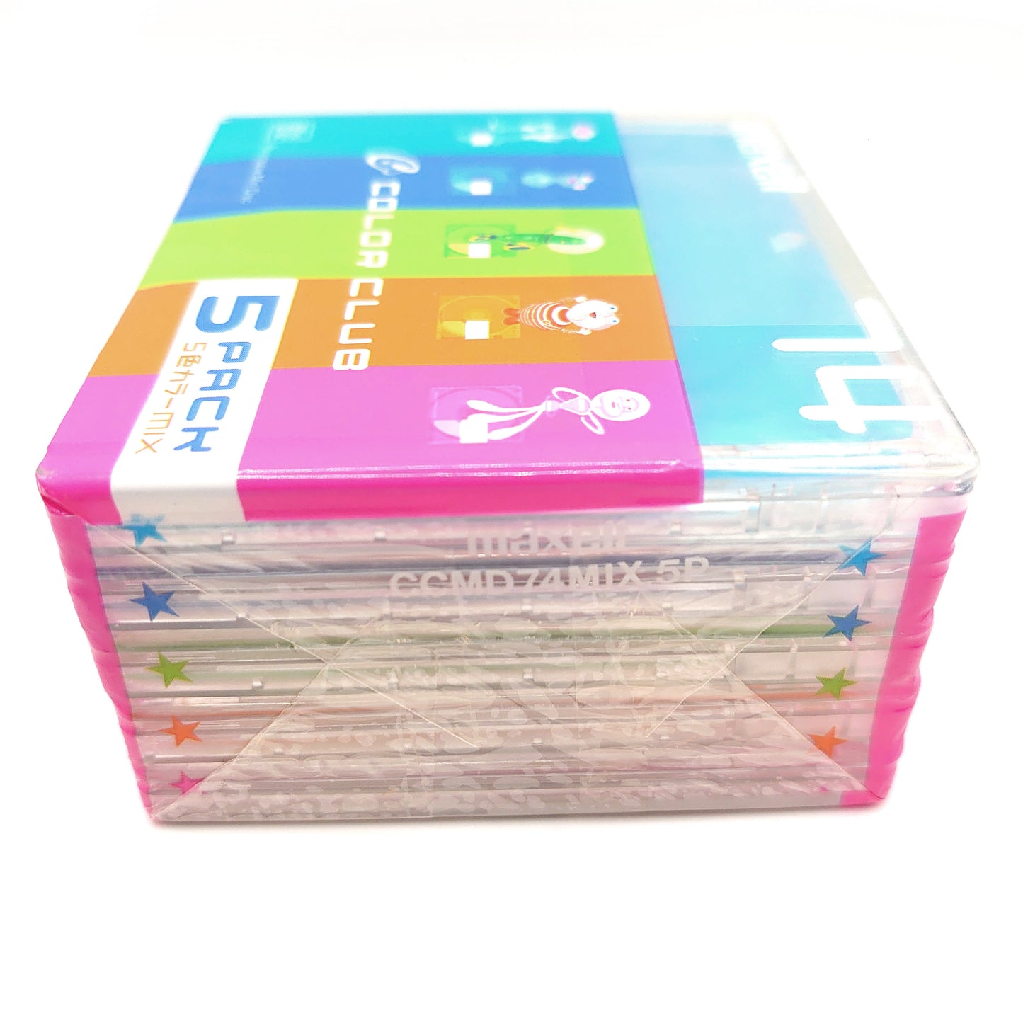 Maxell Color Club 74 Minute MiniDisc 5 Pack