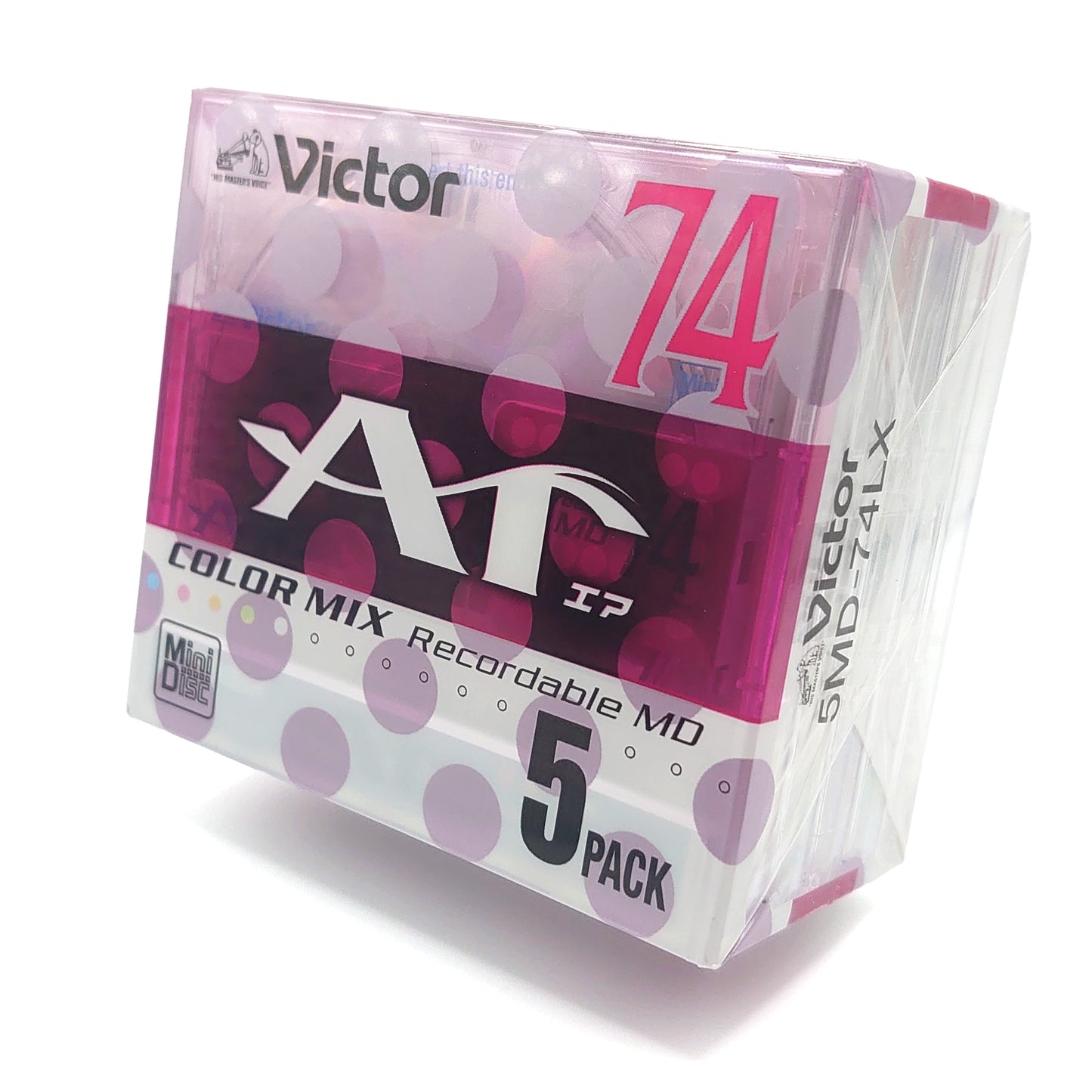 Victor Color Mix Ar 74 Minute MiniDisc 5 Pack