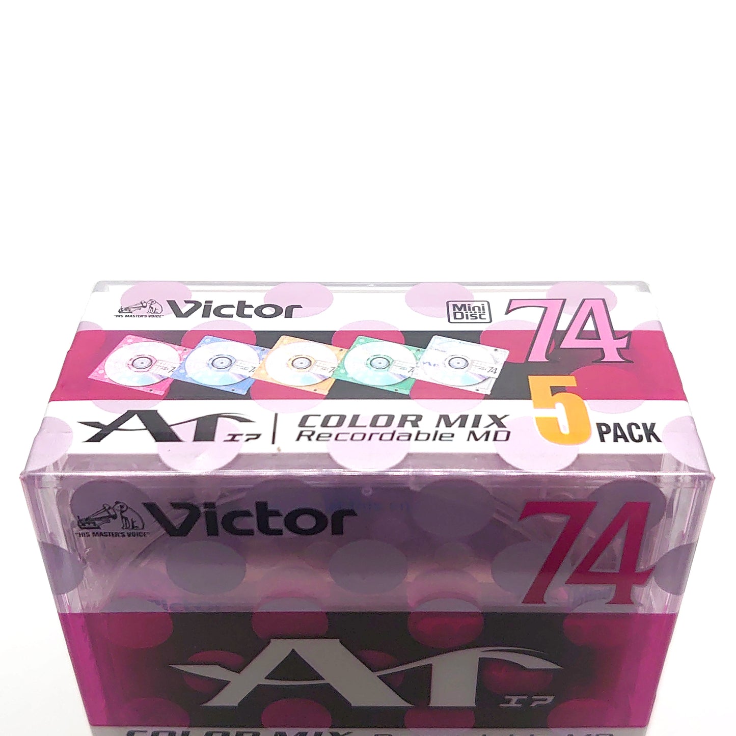 Victor Color Mix Ar 74 Minute MiniDisc 5 Pack
