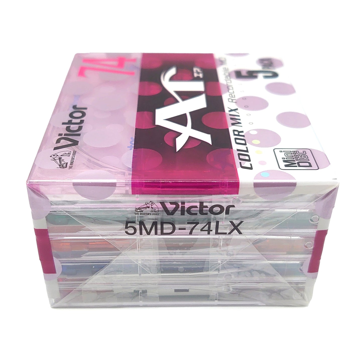 Victor Color Mix Ar 74 Minute MiniDisc 5 Pack