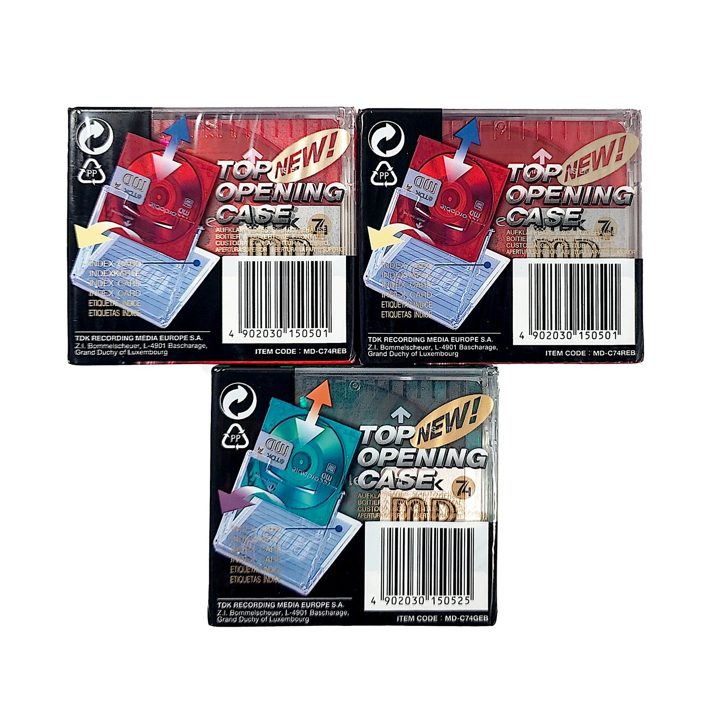 TDK MD 74 Minute MiniDisc 3 Pack