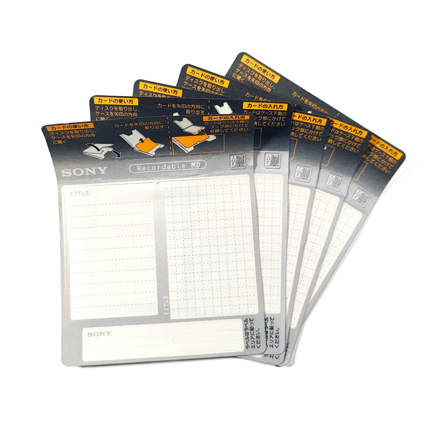 Sony Color Collection 74 Minute MiniDisc 5 Pack + Stickers