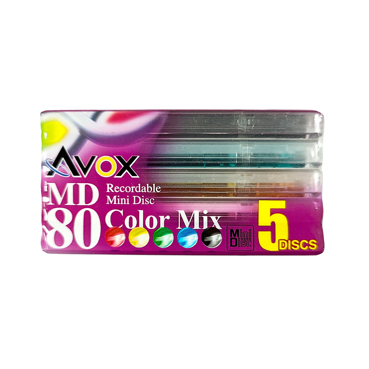 Avox 80 Minute MiniDisc 5 Pack