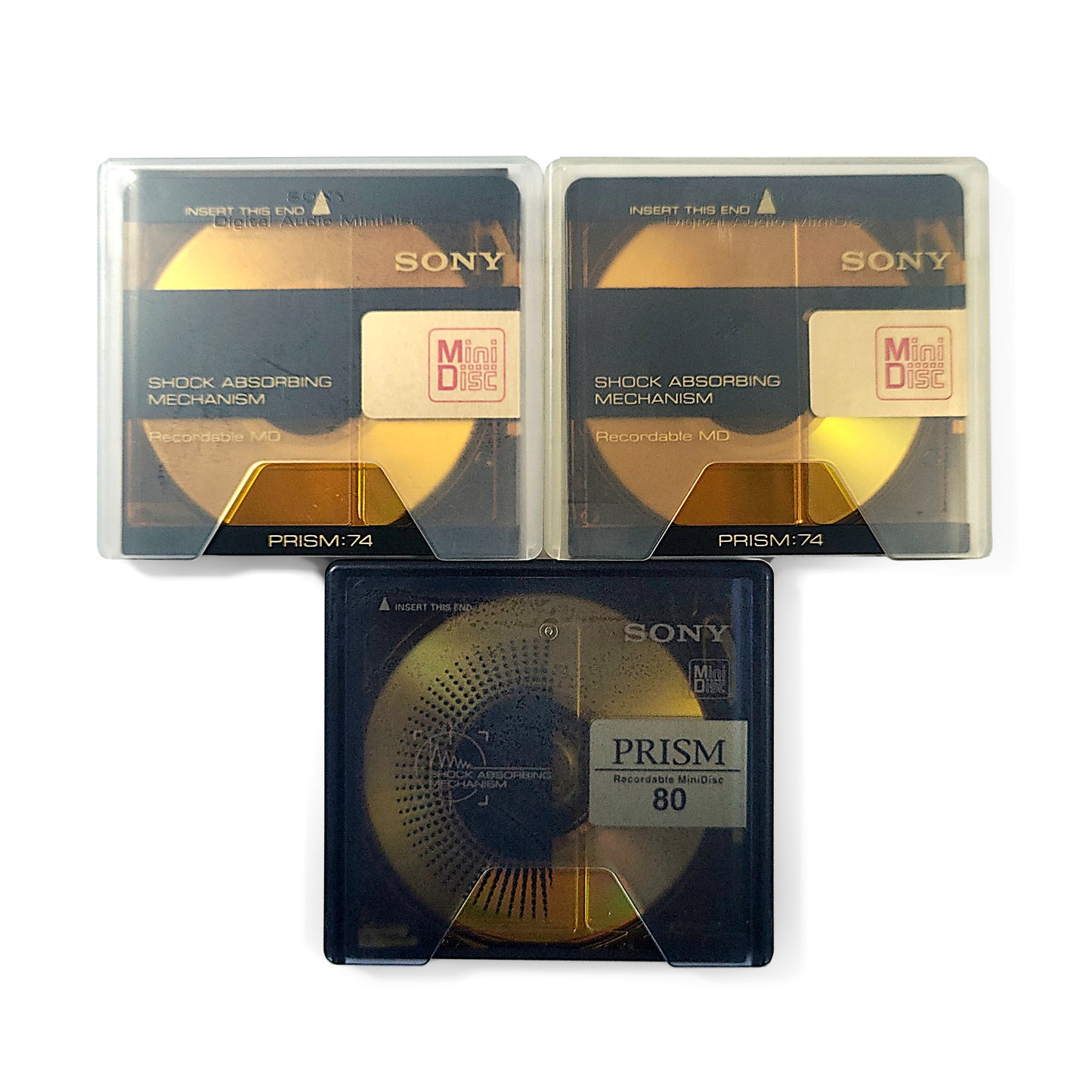 Sony Prism 74 & 80 Minute MiniDisc 3 Pack