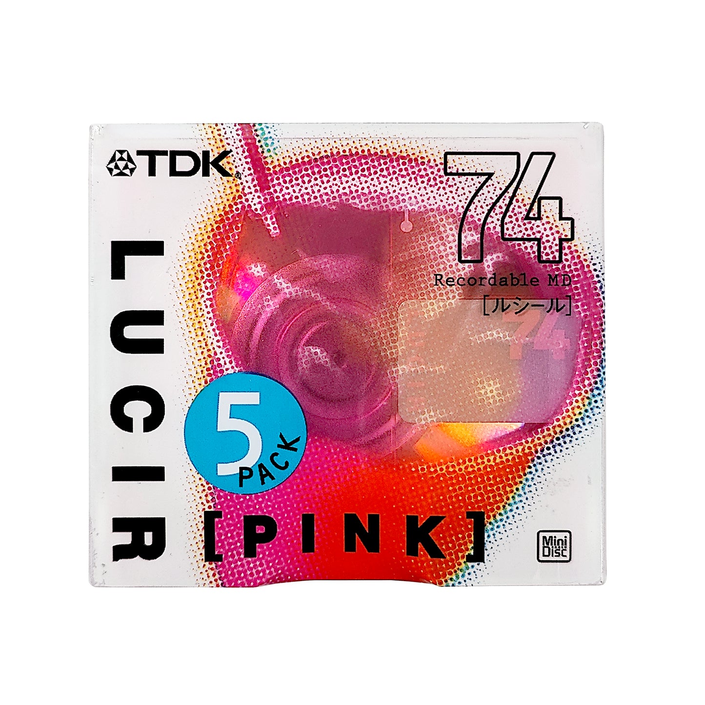 TDK Lucir Pink 74 Minute MiniDisc 5 Pack