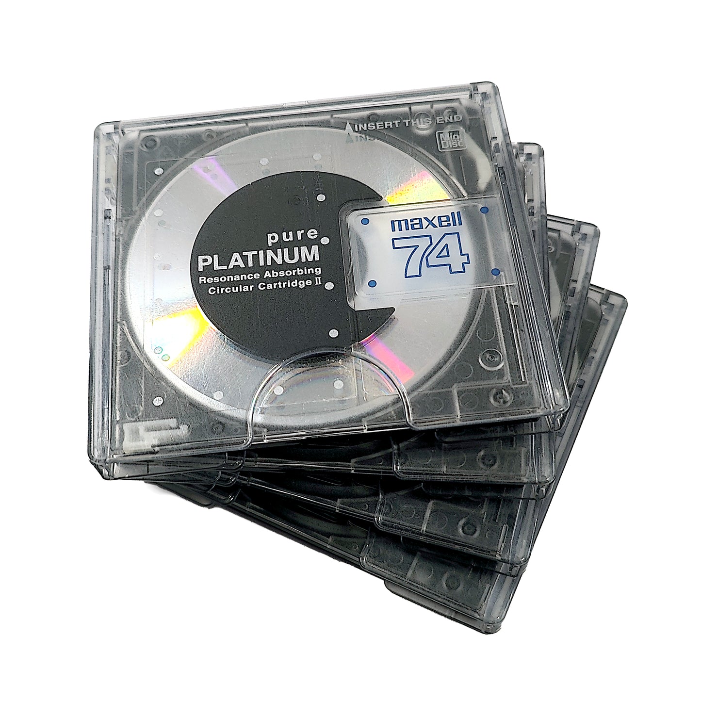 Maxell Pure Platinum 74 Minute MiniDisc 4 Pack