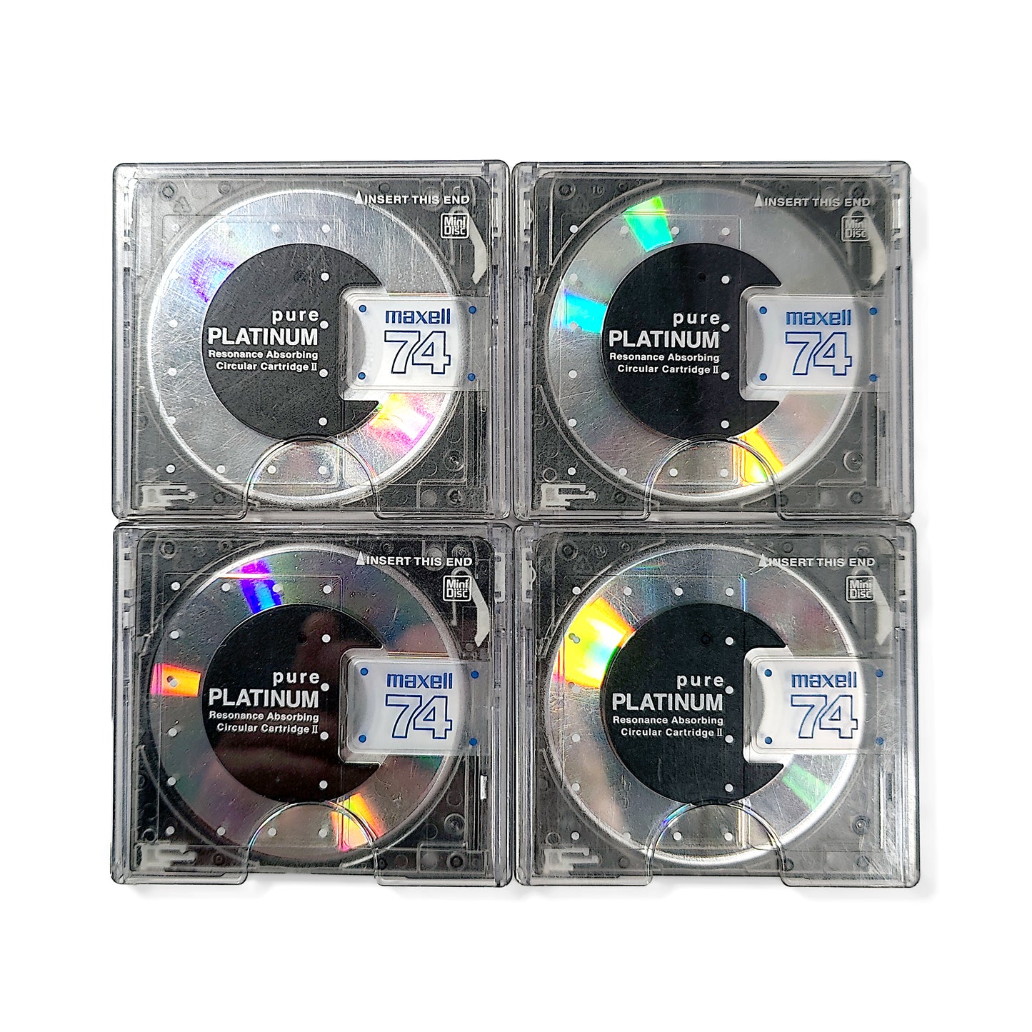 Maxell Pure Platinum 74 Minute MiniDisc 4 Pack