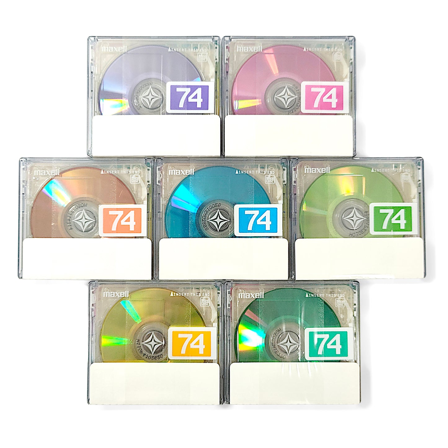 Maxell Twinkle 74 Minute MiniDisc 7 Pack