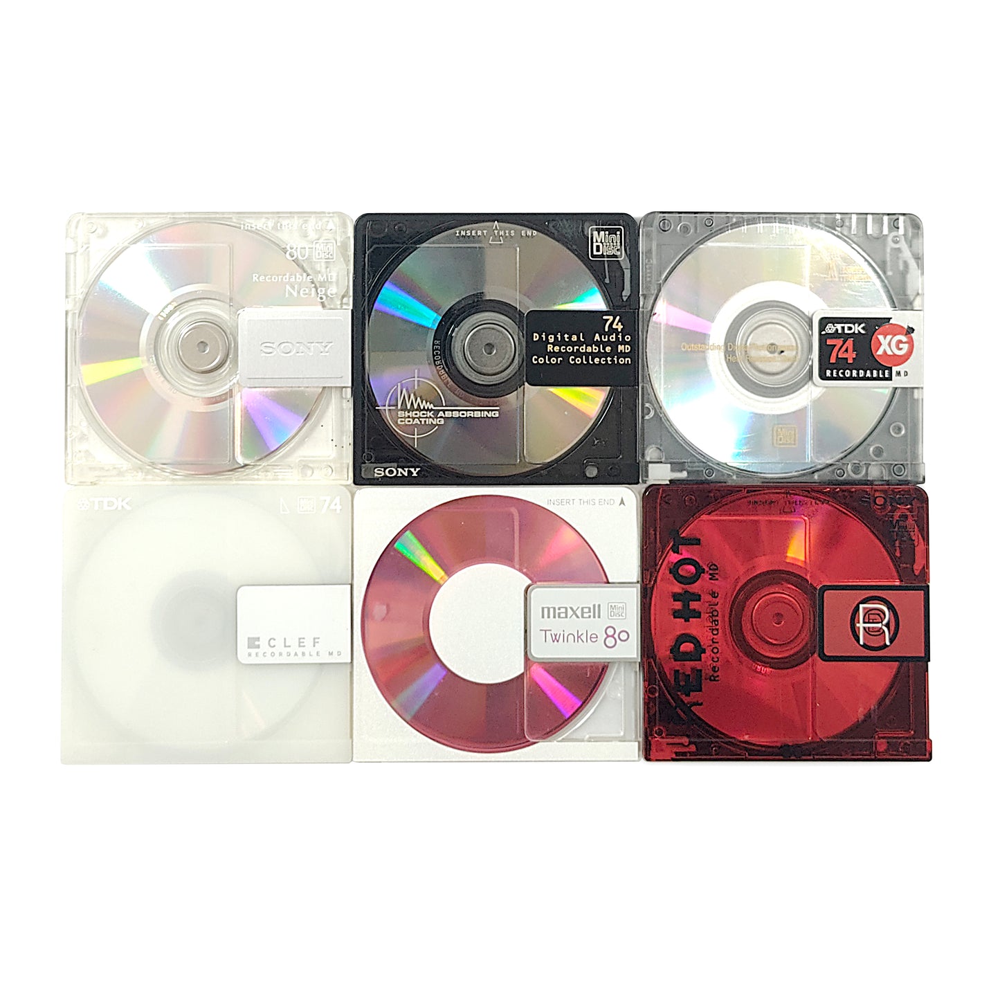 Mixed Brand MiniDisc 6 Pack