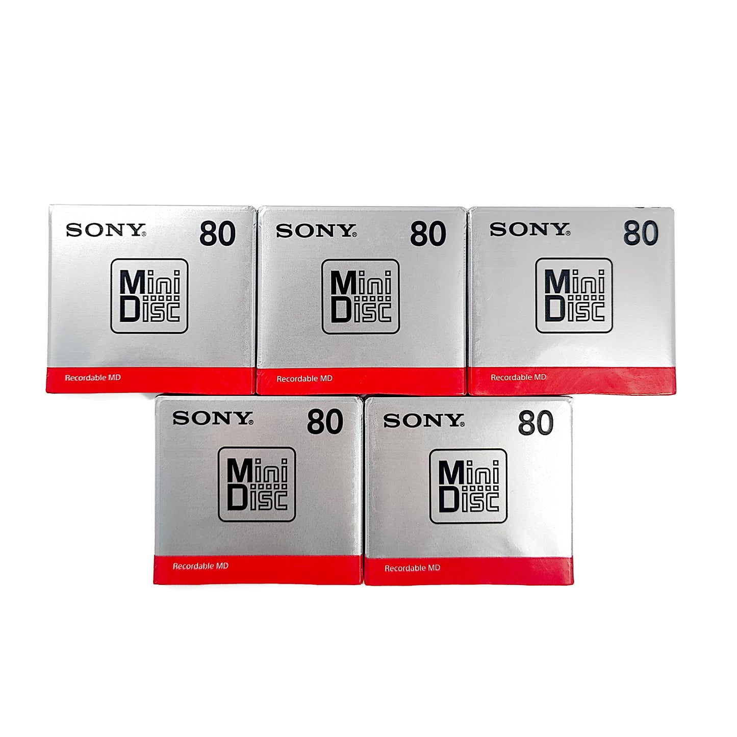 Sony MDW80T 80 Minute MiniDisc 5 Pack