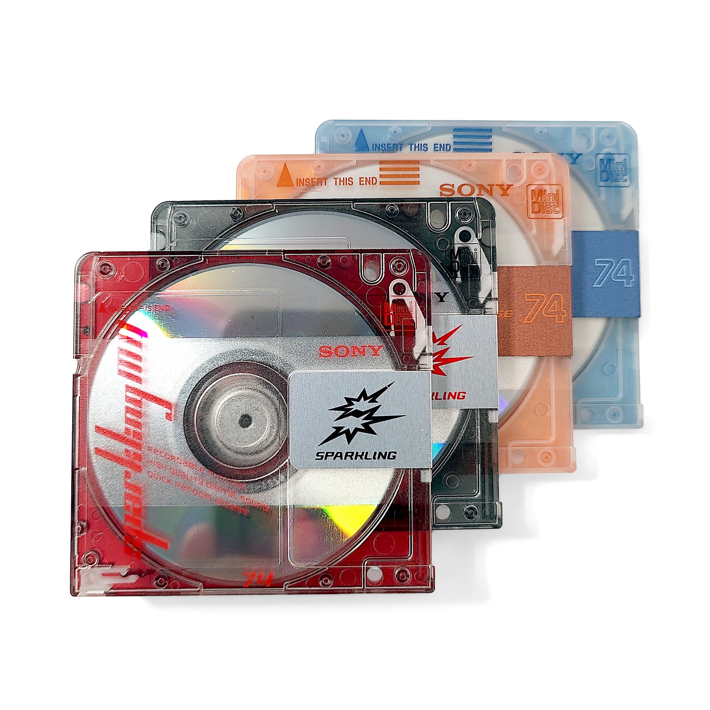 Sony Sparkling 74 Minute MiniDisc 4 Pack