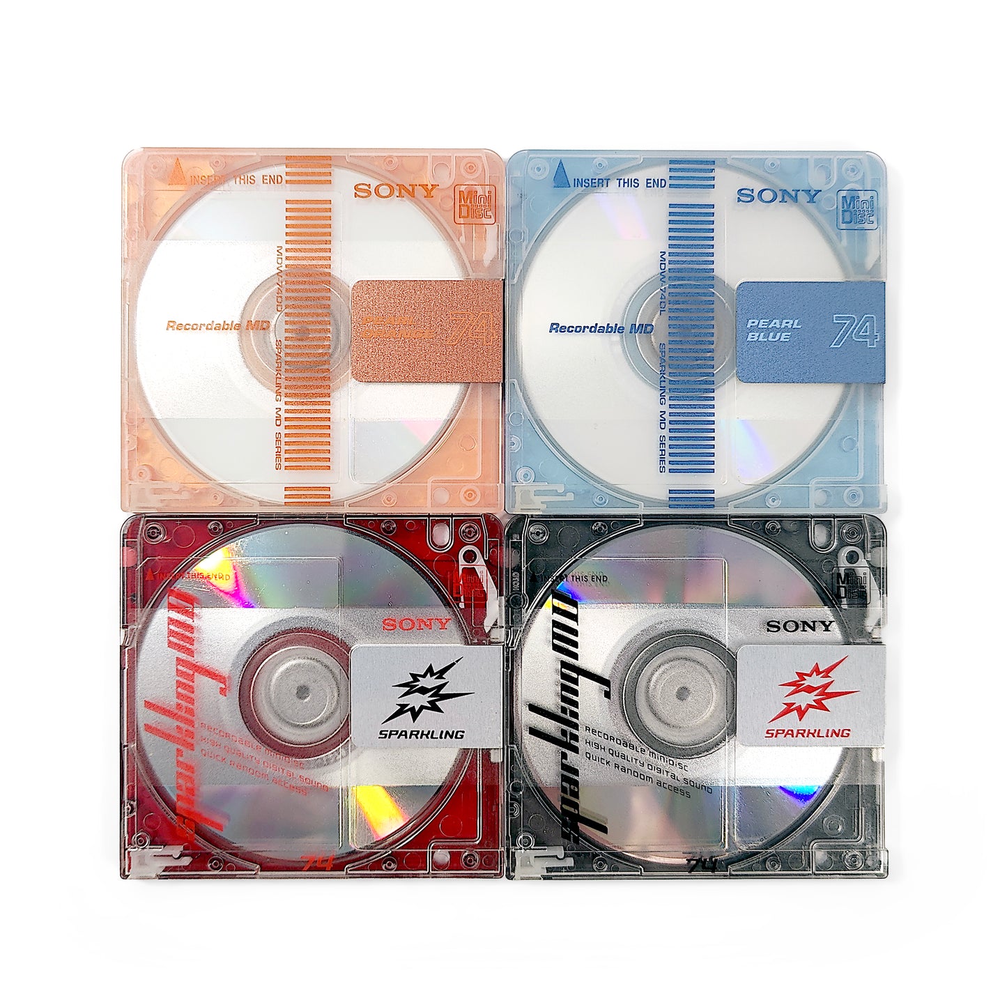 Sony Sparkling 74 Minute MiniDisc 4 Pack