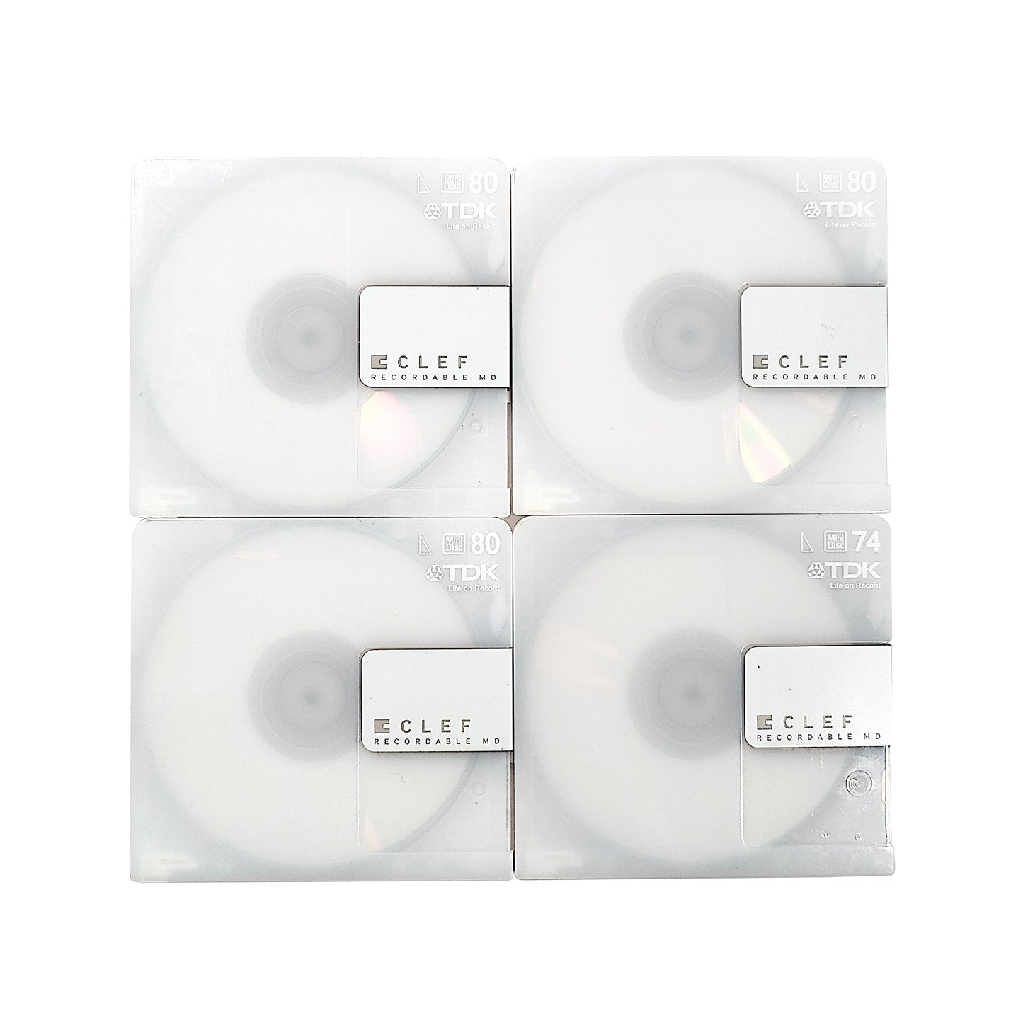 TDK CLEF 80 & 74 Minute MiniDisc 4 Pack