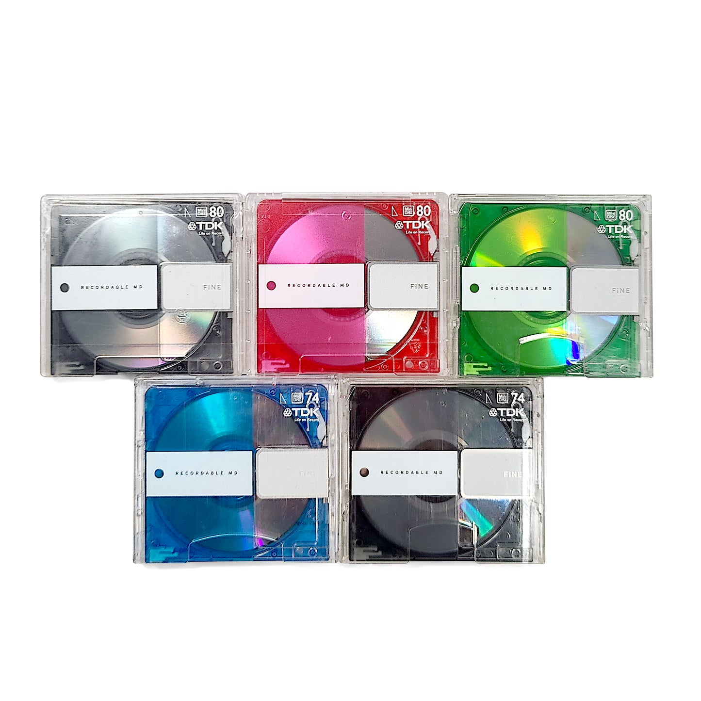 TDK Fine 74 & 80 Minute MiniDisc 5 Pack