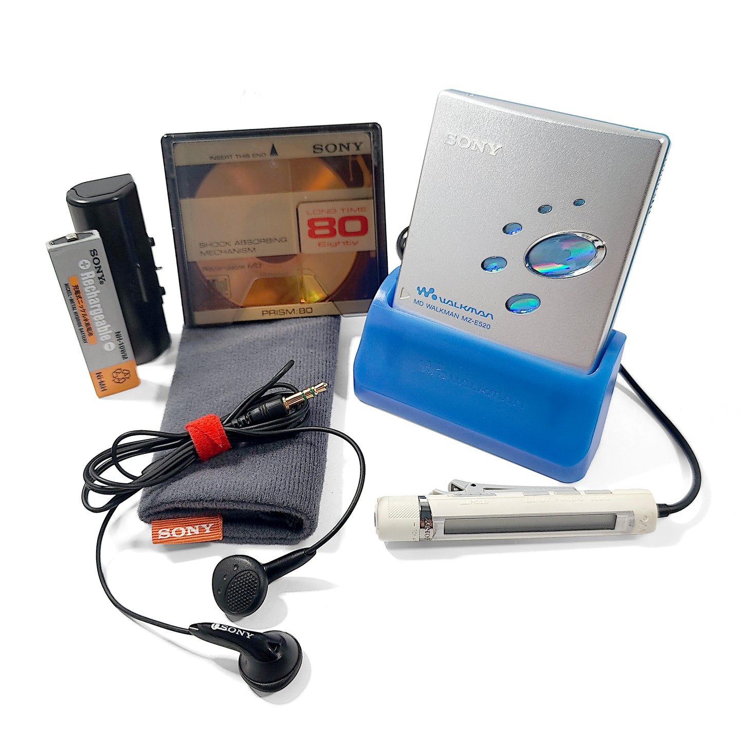 Sony MZ-E520 MiniDisc Player Bundle