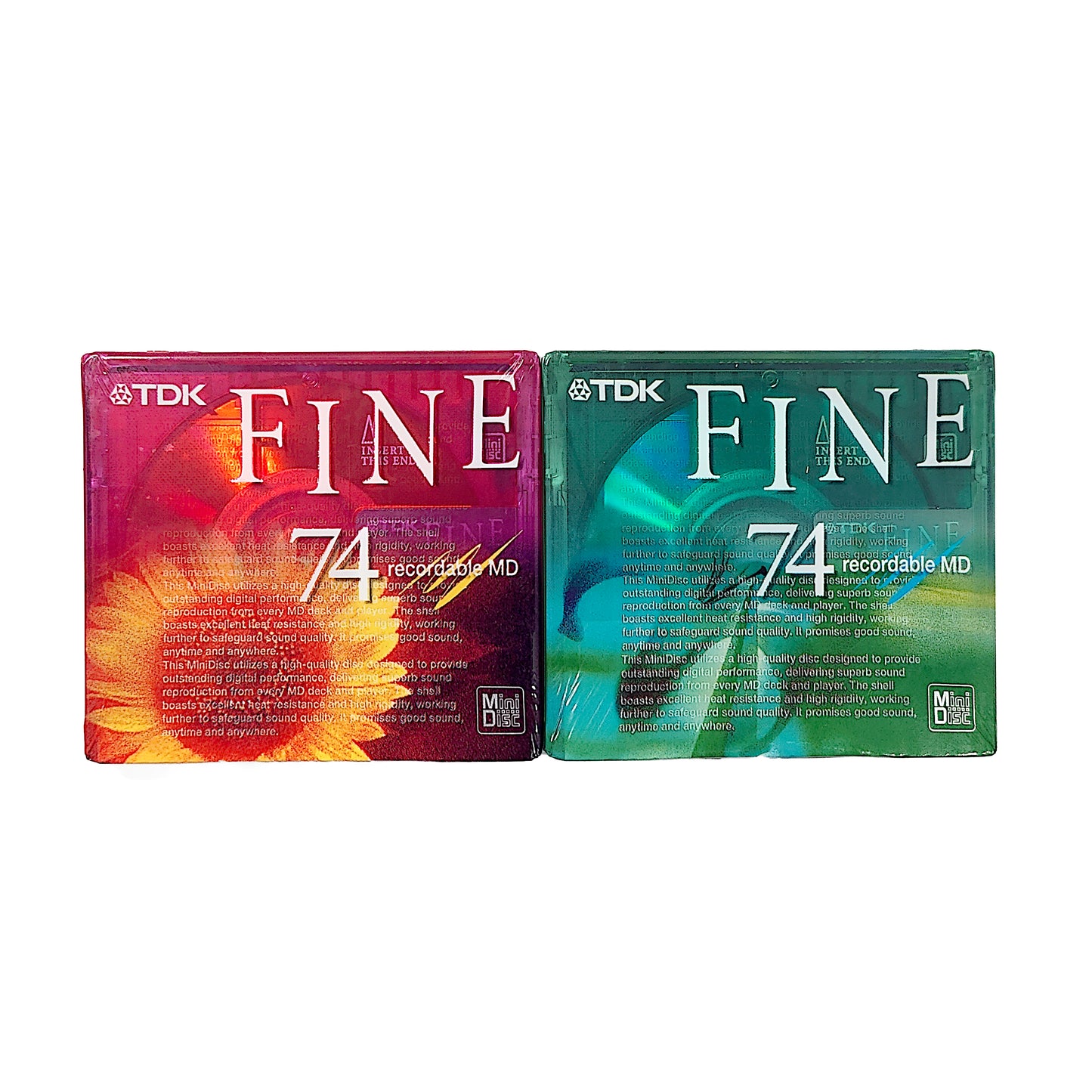 TDK Fine 74 Minute MiniDisc 2 Pack