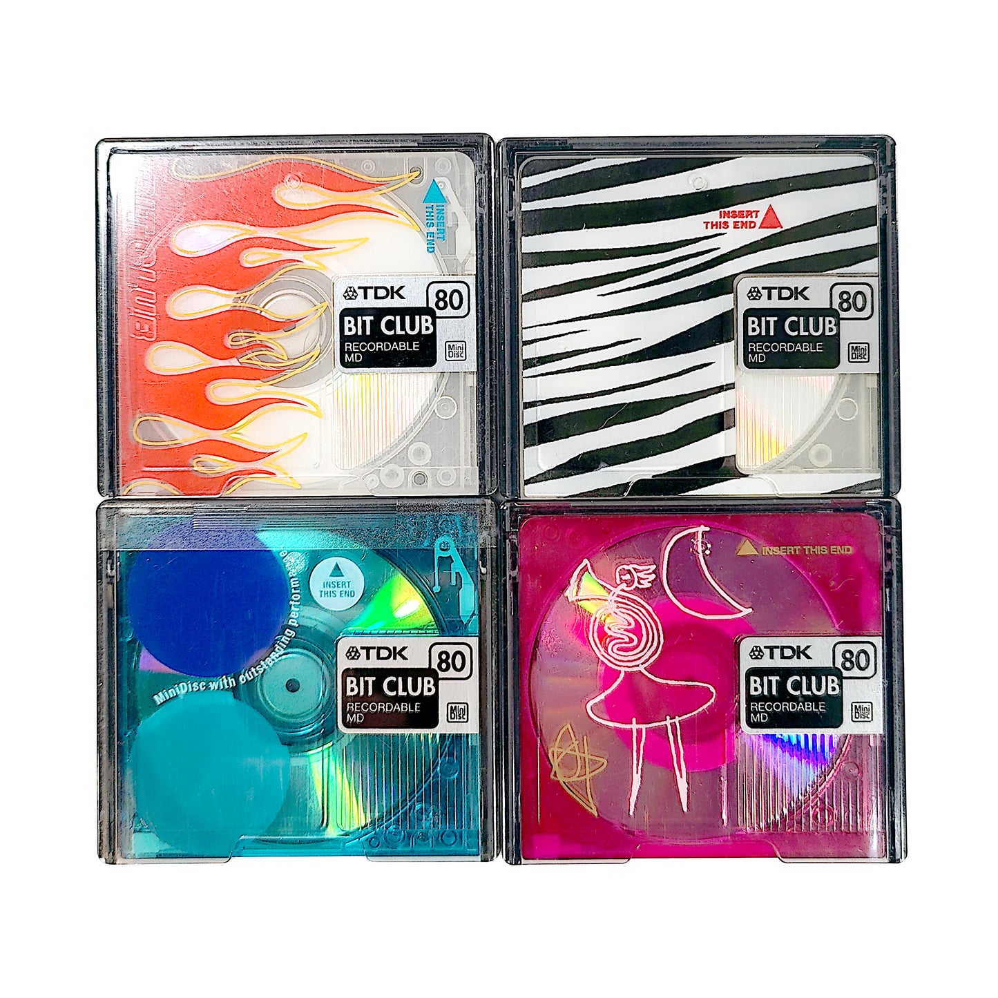 TDK Bit Club 80 Minute MiniDisc 4 Pack