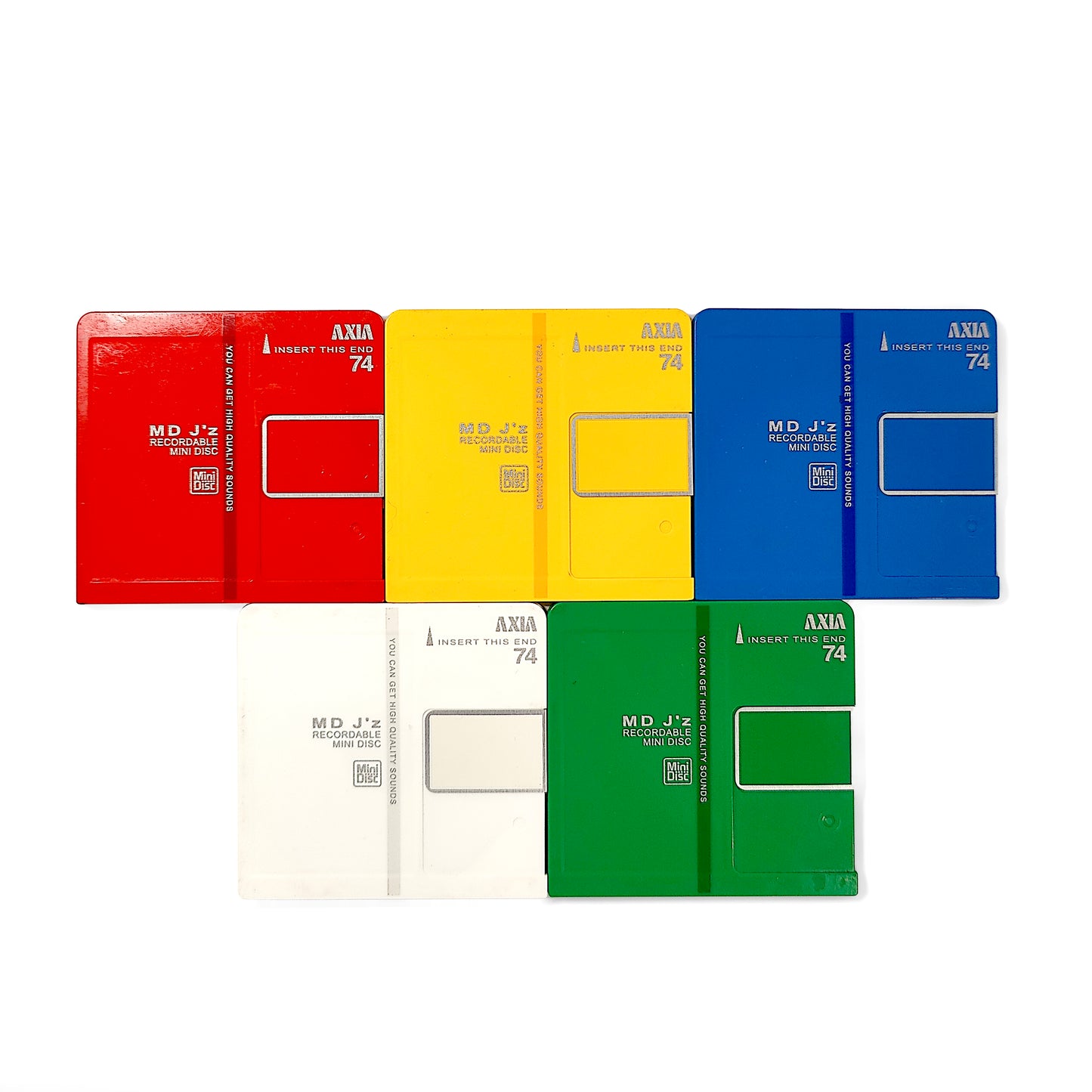 Axia MD Jz 74 Minute MiniDisc 5 Pack + Axia Slim Case