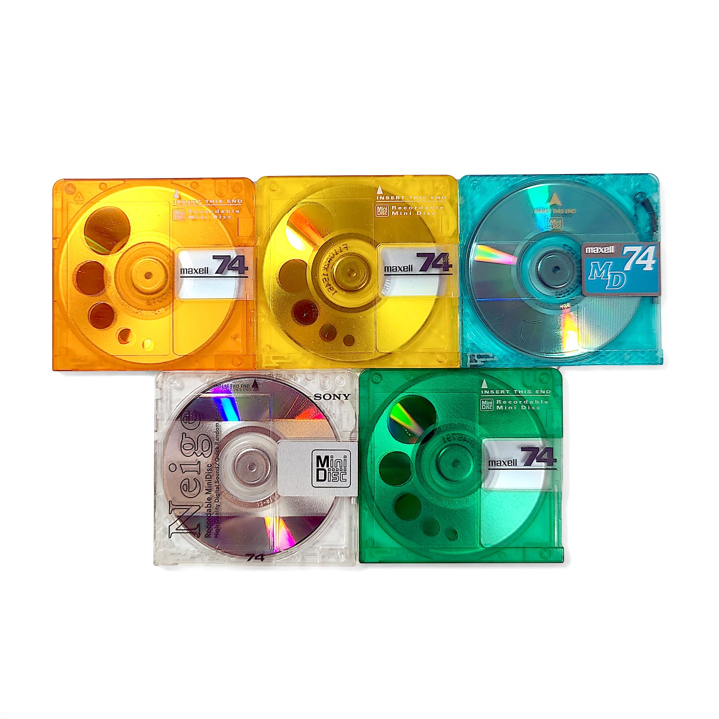 Mixed Brand 74 Minute MiniDisc 5 Pack