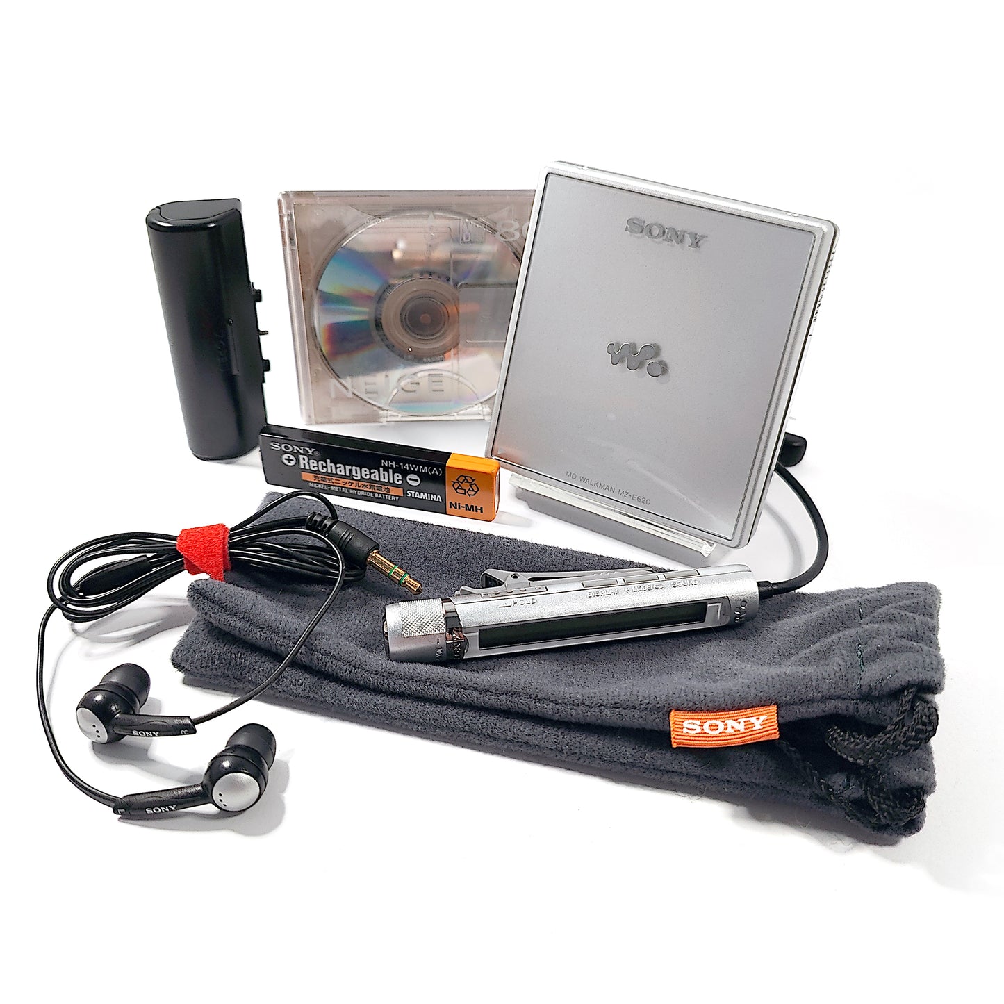 Sony MZ-E620 MiniDisc Player Bundle