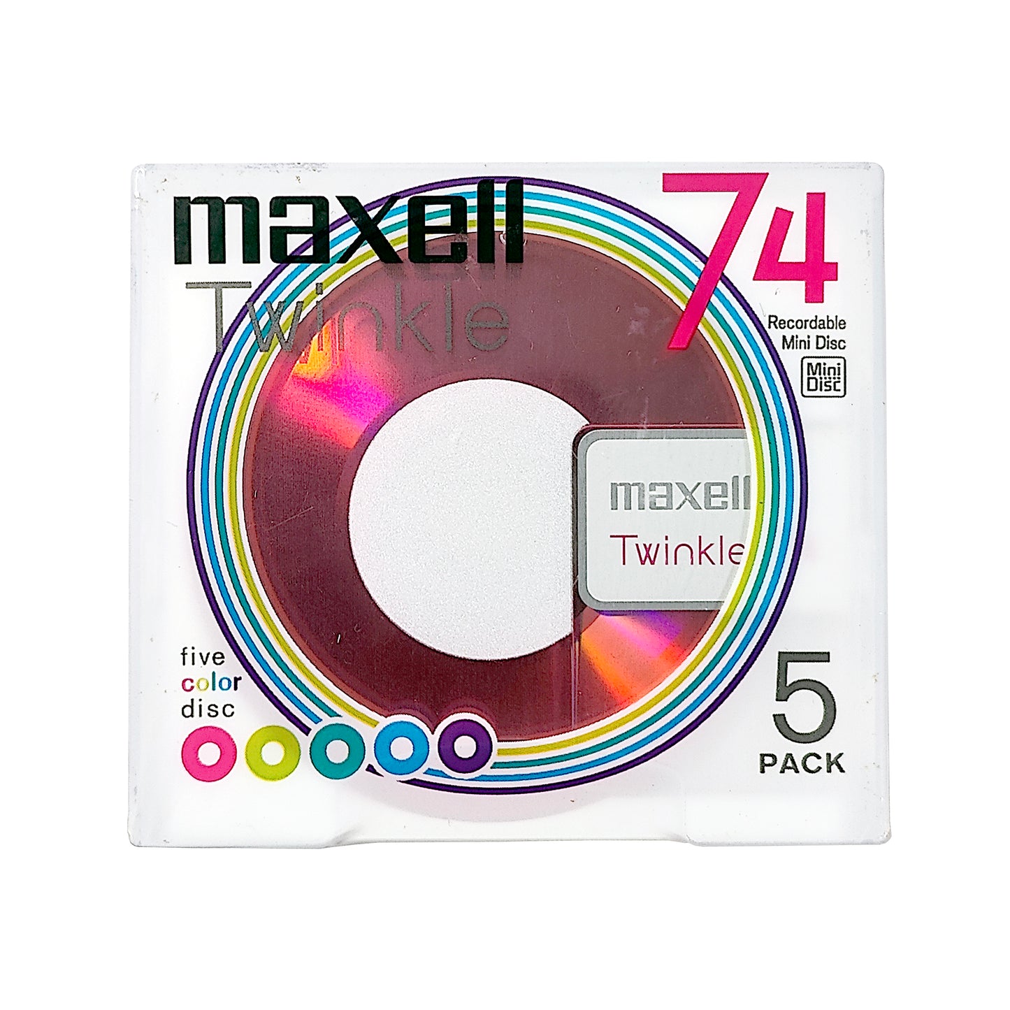Maxell Twinkle 74 Minute MiniDisc 5 Pack