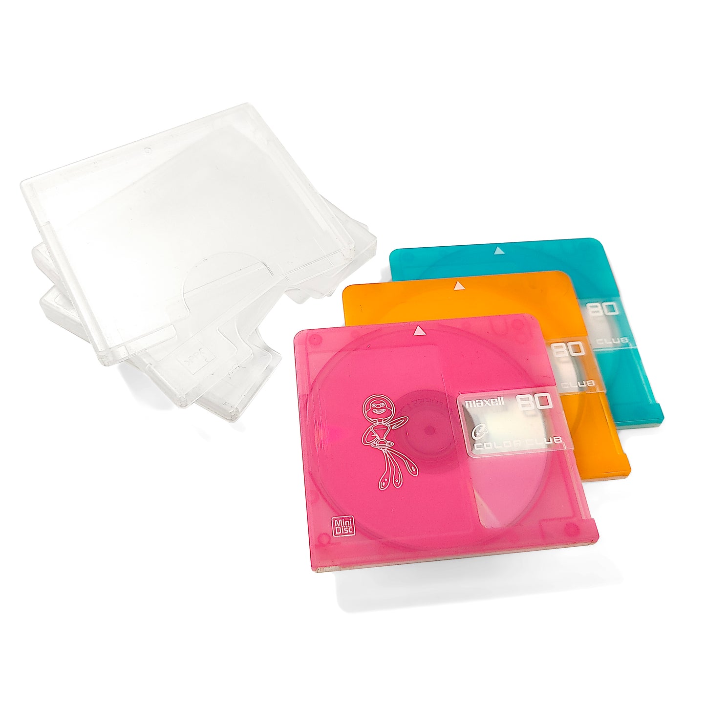 Maxell Color Club 80 Minute MiniDisc 3 Pack