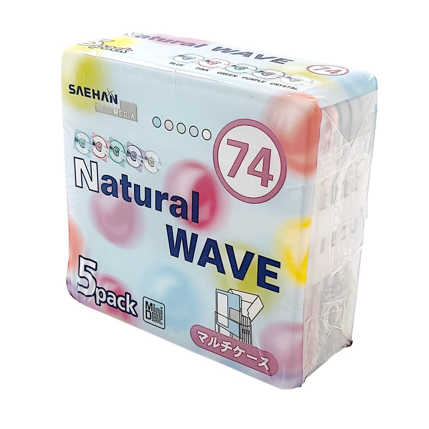 Saehan Natural WAVE 74 Minute MiniDisc 5 Pack
