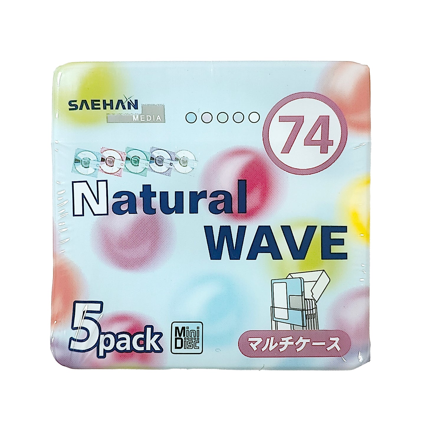 Saehan Natural WAVE 74 Minute MiniDisc 5 Pack