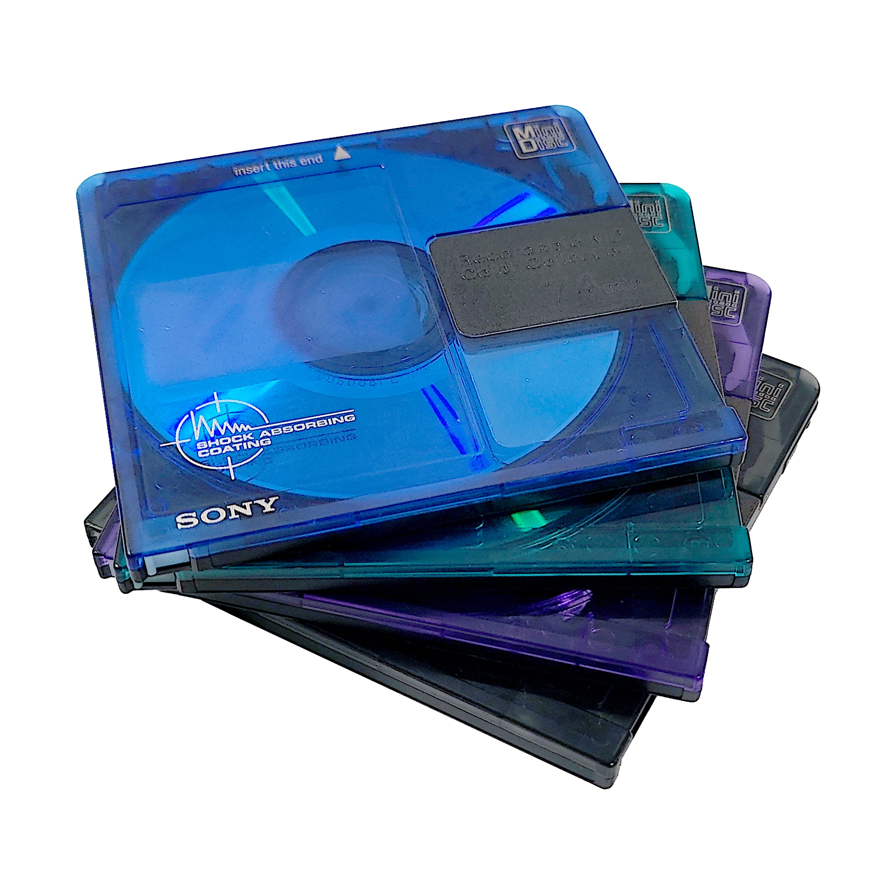 MD minidisc SONY TOWER SYSTEM + 5x MD SONY 80min., NOVÉ, sada MD minidisc SONY TOWER SYSTEM + 5x MD SONY 80min., NOVÉ, sada