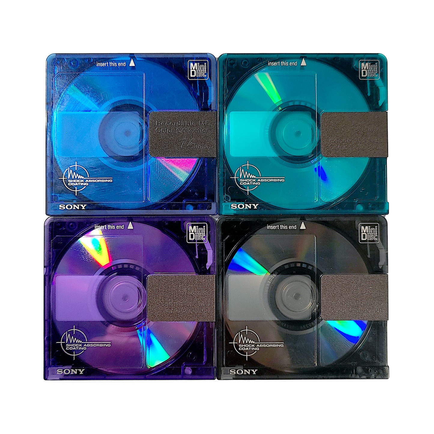 Sony Color Collection 74 & 80 Minute MiniDisc 4 Pack