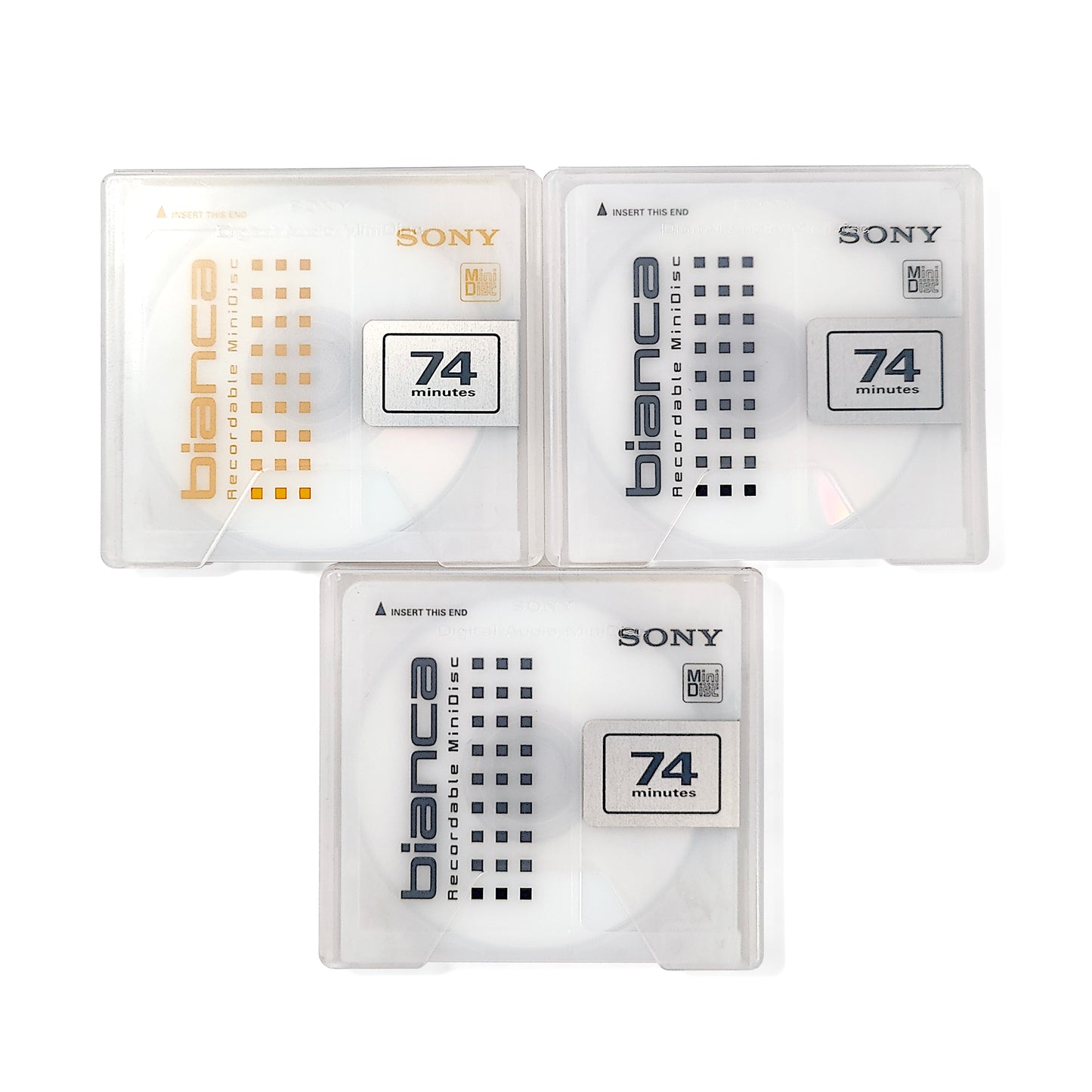 Sony Bianca First Edition 74 Minute MiniDisc 3 Pack