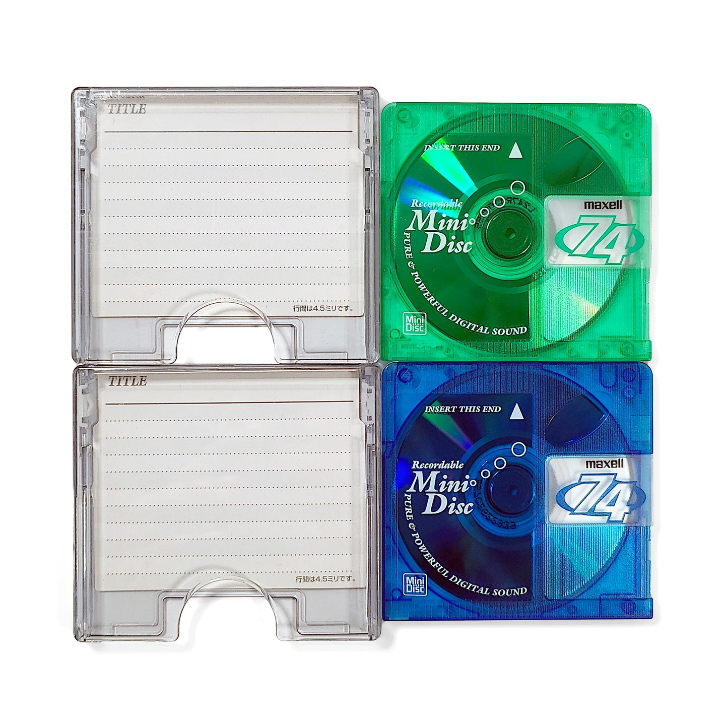 Maxell Colors 74 Minute MiniDisc 2 Pack